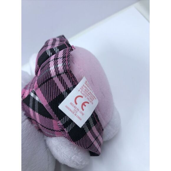 Ty Hello Kitty Plush 6” Stuffed Animal Pink Plaid Bow Dress Soft Toy By Sanrio - Picture 11 of 13